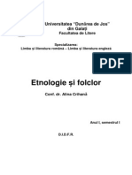 Etnologie Si Folclor - Crihana A PDF