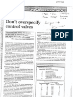Dont Overspecify Control Valves Article PDF