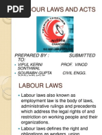 Labour Laws and Acts: Prepared By: Submitted TO