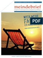 Gemeindebrief 2013 08 Sommer - 11. Ausgabe