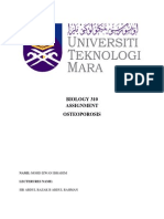 BIOLOGY 310
ASSIGNMENT
OSTEOPOROSIS
