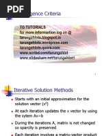 Convergence Criteria