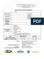 Registration Form For Philippine Residents For