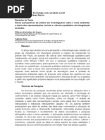 Resenha Novas perspectivas de análise em investigações sobre o meio ambiente a teoria das representações sociais e a técnica qualitativa da triangulação de dados.