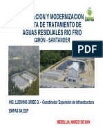 Ampliación y Modernización Planta de Tratamiento de Aguas Residuales Río Frío
