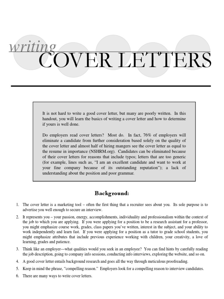 chicago style cover letter