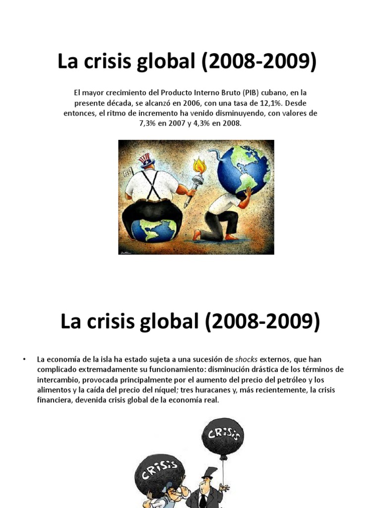 Impacto de la crisis global 2008-2009 en Cuba | PDF | Balance de pagos ...