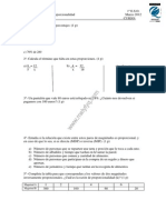 Examen Proporcionalidad 1 Eso