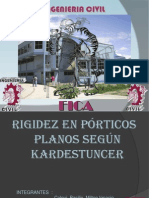 RIGIDEZ EN P+ôRTICOS        PLANOS SEG+ÜN KARDESTUNCER