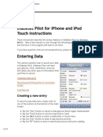 Diabetes Pilot For Iphone and Ipod Touch Instructions: Creating A New Entry