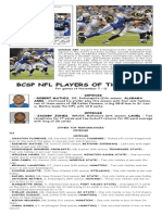 BCSP NFL Players of The Week For Nov 7-11, 2013