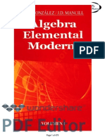 Algebra Elemental Moderna GONZÁLES MANCILL PDF