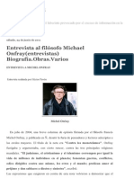 Disonancias-ART-Entrevistas. Biografía, Reseñas Al Filósofo Michael Onfray