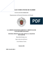 Tesis. Lara. La Libertad de Pensamiento y Creencias de Los Menores de Edad PDF