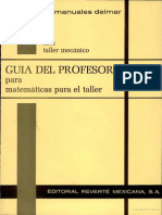 Guía Del Profesor para Matemáticas para El Taller PDF