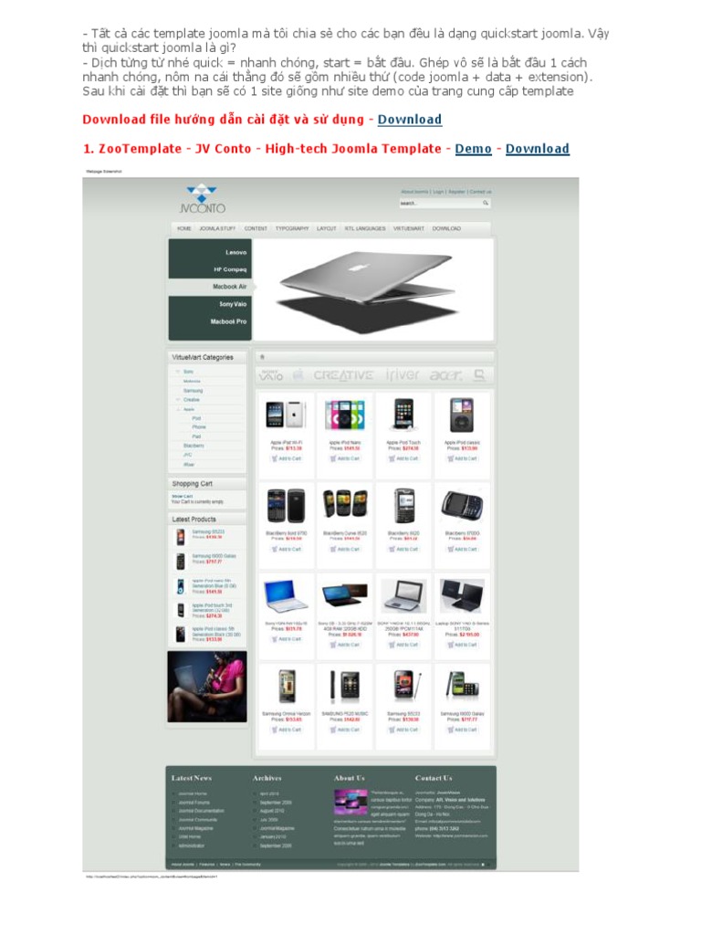 Template Joomla Quickstart