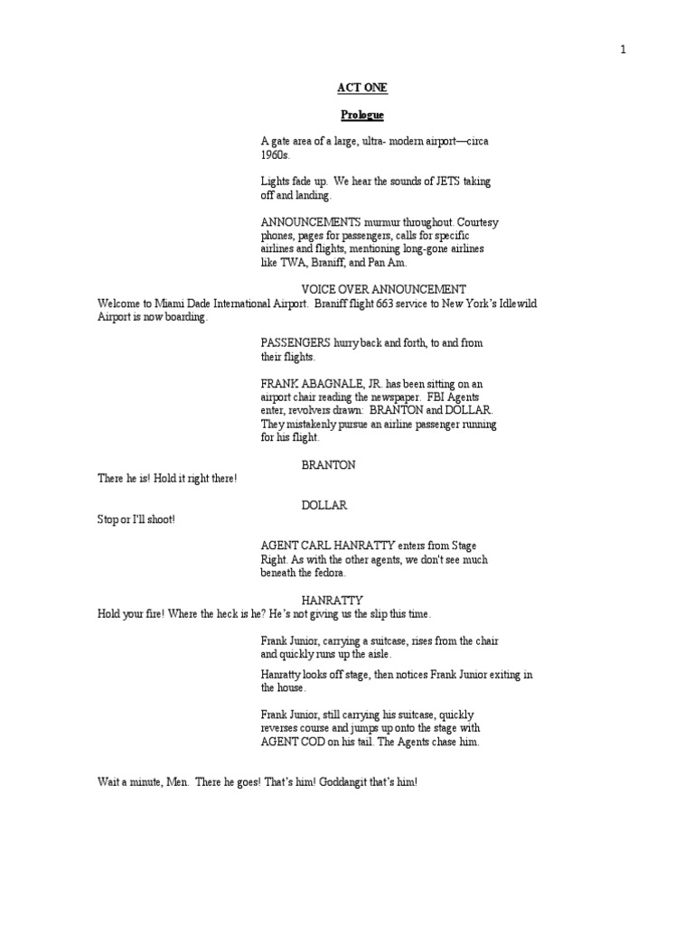 Catch Me If You Can Libretto.pdf | Leisure - 