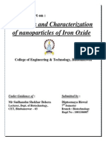 Synthesis and Characterization of Nanoparticles of Iron Oxide