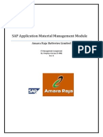 SAP Application Material Management Module: Amara Raja Batteries Limited