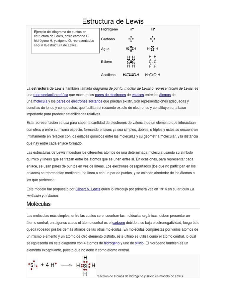 Estructura de Lewis | PDF | Química Física | Química