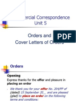 CC Unit 5, Orders and Cover Letters of Orders