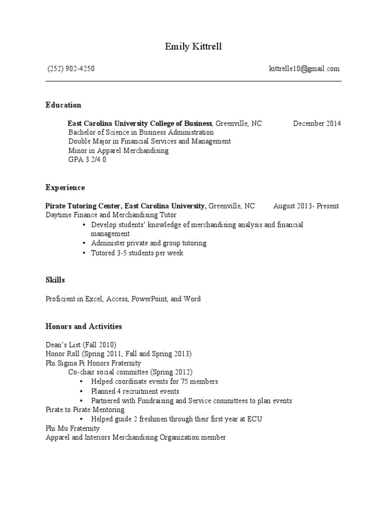 Kittrell Resume | PDF | Business
