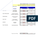 Ratios Formulas Raw Numbers Calculations: SBA 6 ANSWER SHEET: Fill in Calculations For Years 1996 and 1997