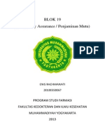 Blok 19 QA (Quality Assurance / Penjaminan Mutu)