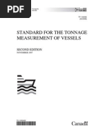 Standard For The Tonnage Measurement of Vessels: Second Edition