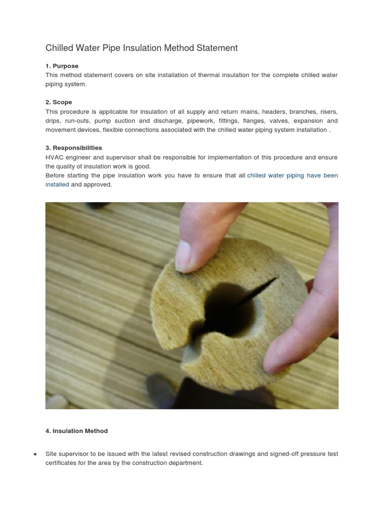 Chilled Water Pipe Insulation Method Statement.docx Thermal