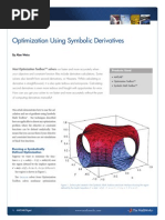 Optimization Using Symbolic Derivatives: MATLAB Digest