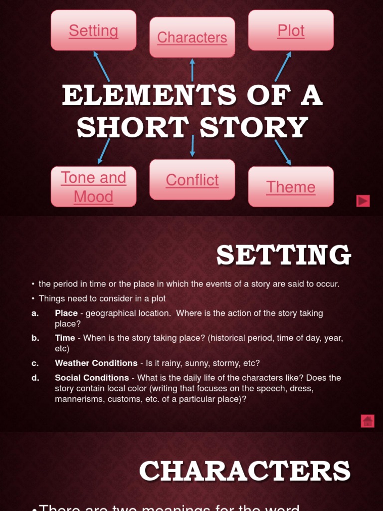 powerpoint presentation on elements of a short story