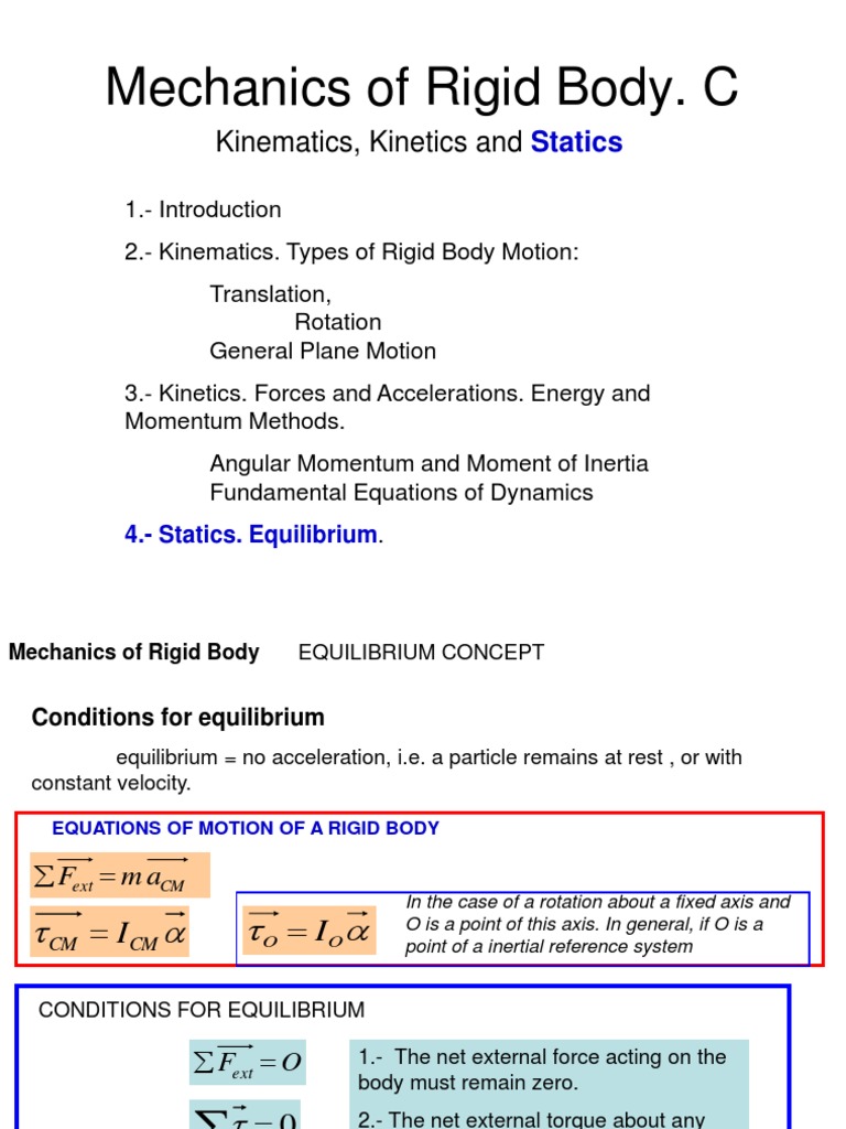 Rigid Body - Statics09 | PDF
