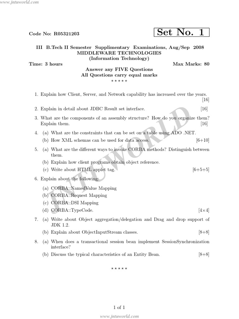Java Middleware Technologies Overview | PDF | Common Object Request ...