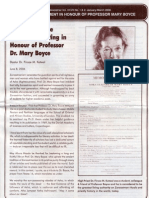 Collection of Pages in Honour of Professor Mary Boyce