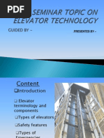 A Seminar Topic On Elevator Technology