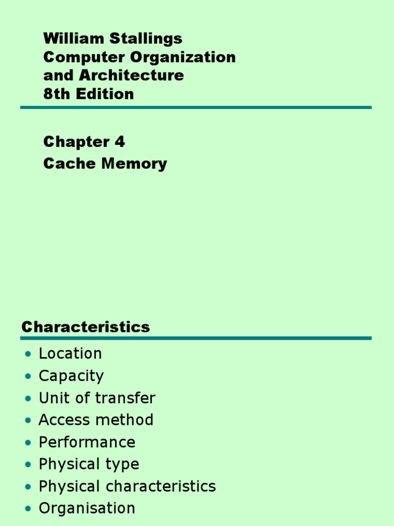 Cache Memory | PDF | Cpu Cache | Random Access Memory