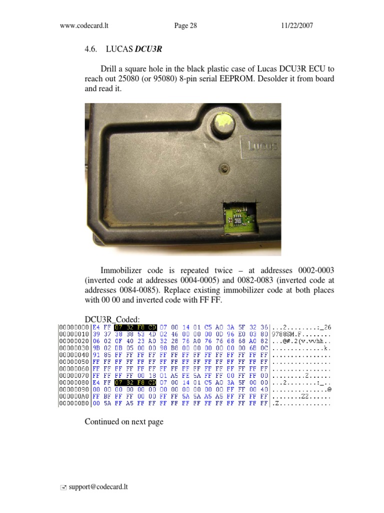 RENAULT - ECU - LUCAS DCU3R-Virginizare PDF | PDF