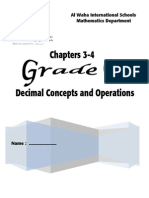 Ch 3-4 Decimal Concepts and Operations