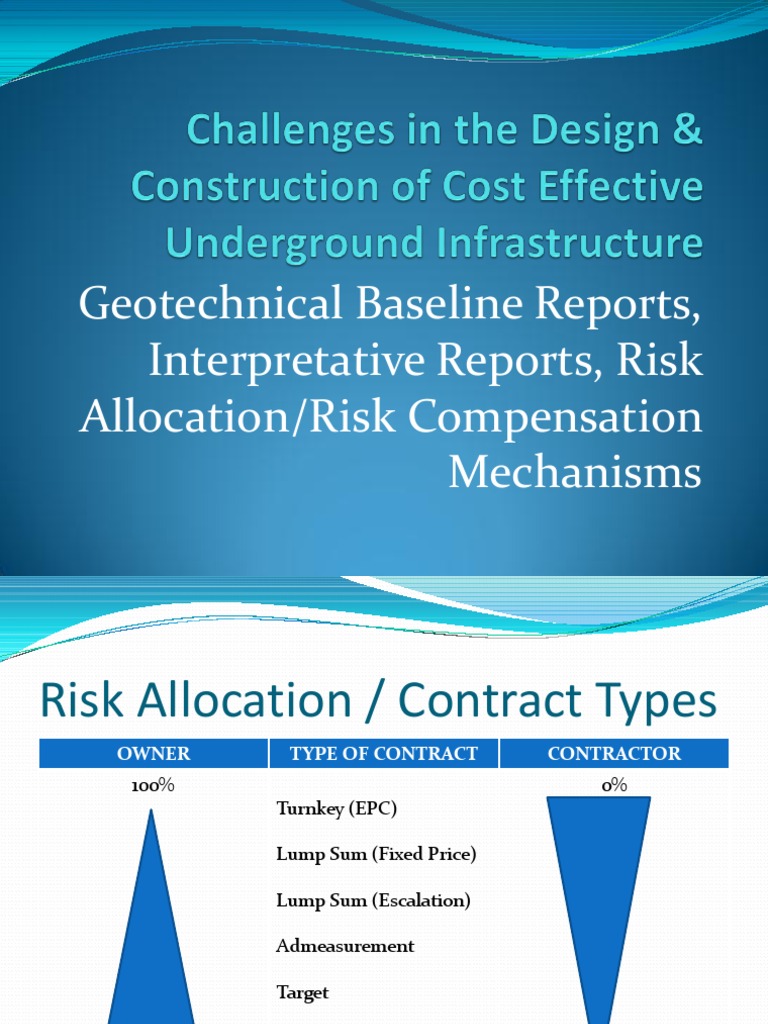 Geotechnical Risk Allocation Strategies | PDF | General Contractor ...