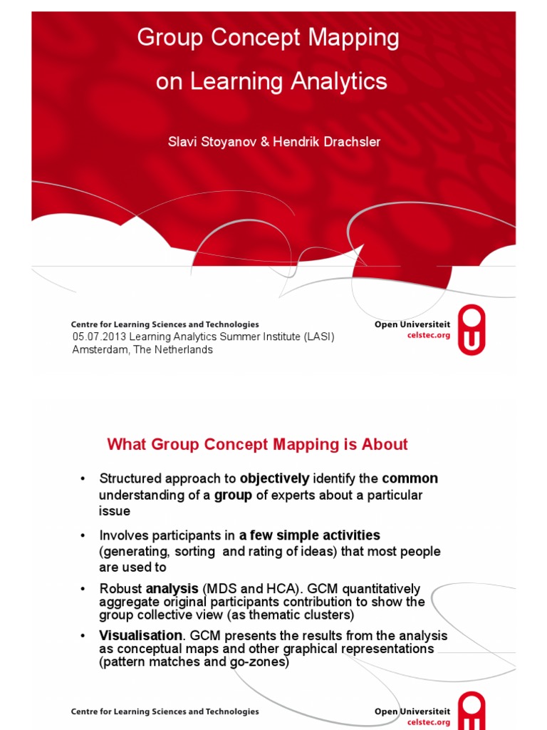Group Concept Mapping On Learning Analytics PDF Usability