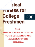 Physical Fitness for College Freshmen