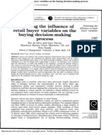 Assessing The Influence of Retail Buyer Variables On The Buying Decision-Making Process PDF