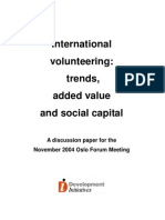 FORUM 2004 Trends Added Value and Social Capital Development Initiative