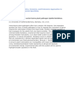 Host Switching in The Vector-Borne Plant Pathogen Xylella Fastidiosa