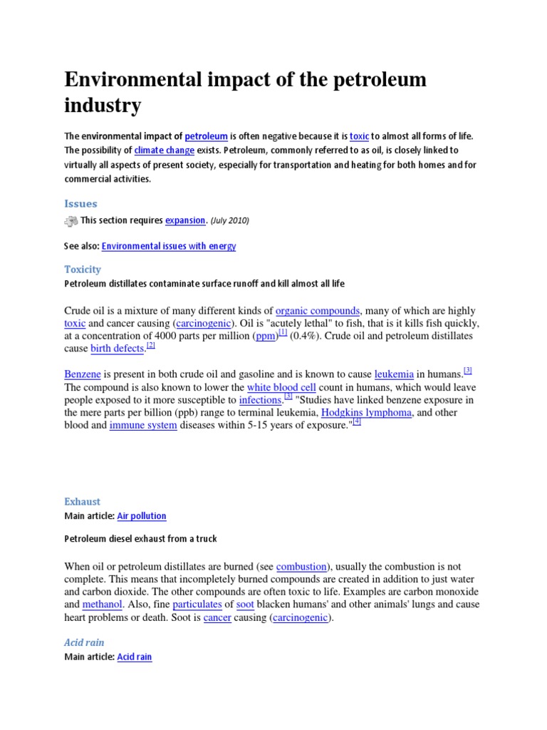 Environmental impact of the petroleum industry.docx Oil Spill Petroleum