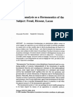 Pschoanalysis as hermneutics of the subject.pdf