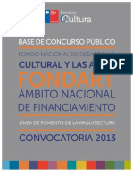 Arquitectura Fondart Nacional