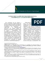 A Lógica Dos Valores Segundo Perelman e Sua Contribuição À Análise Do Discurso