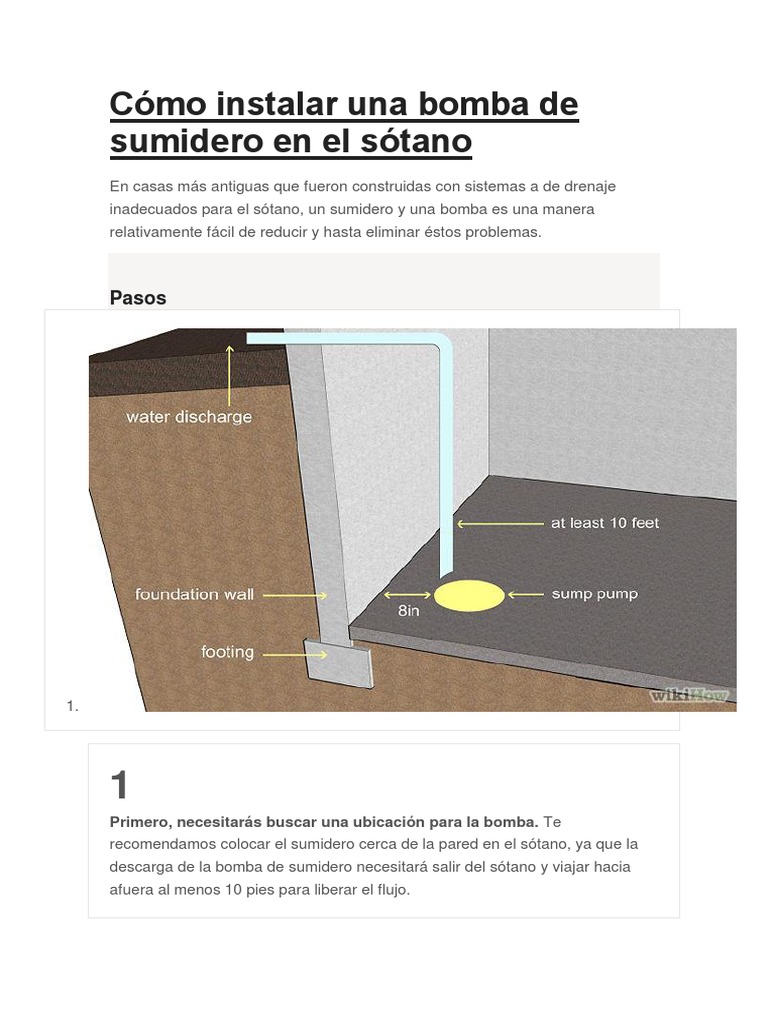 Cómo instalar una bomba de sumidero en el sótano | Bomba | Tanques